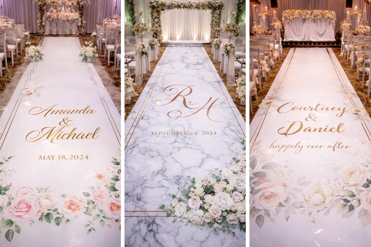 Custom wedding aisle wraps